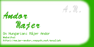 andor majer business card